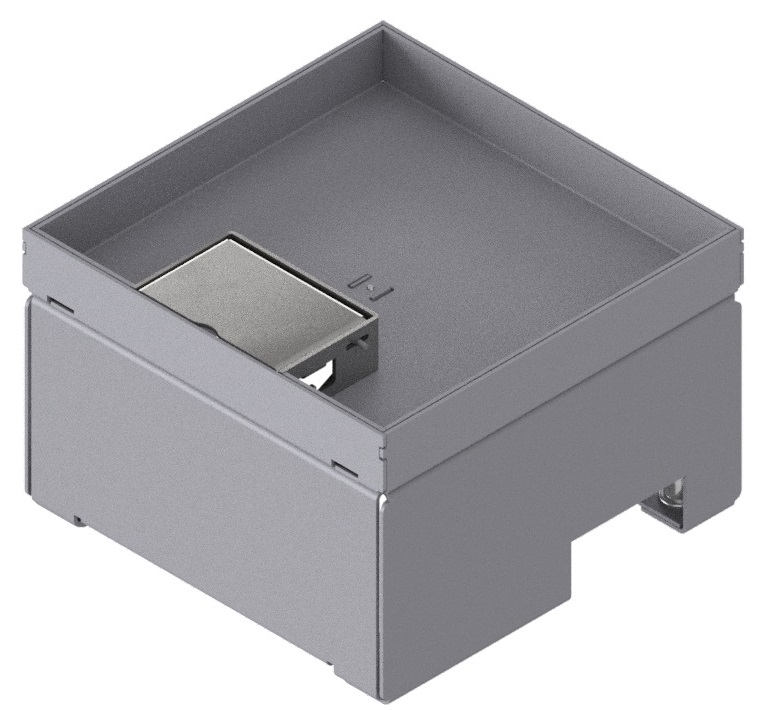 Produktbild UBD 162 201  -  Unterflur-Bodendose UBD 160 inkl. Deckel mit Kante, geschlossen, 20mm Vertiefung und 1 Schnurauslass